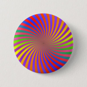 Chapa Redonda De 5 Cm Diseño espiral psicodélico: