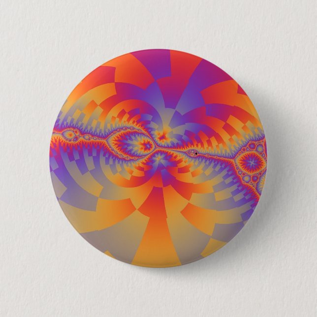 Chapa Redonda De 5 Cm Diseño fractal (Anverso)