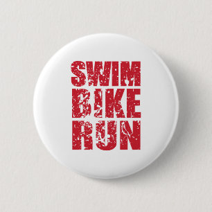 Chapa Redonda De 5 Cm Diseño fresco de triatlón