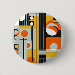 Chapa Redonda De 5 Cm Diseño Geométrico Bauhaus 01 Perfecto Para