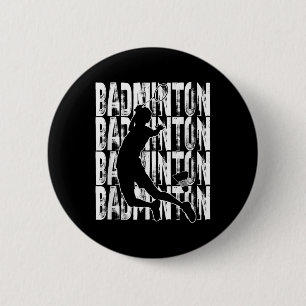 Chapa Redonda De 5 Cm Diseño Gráfico Tema Amantes del Bádminton