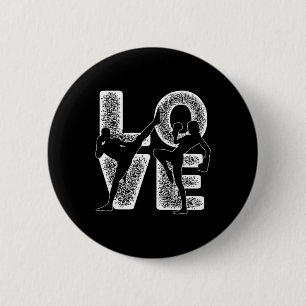 Chapa Redonda De 5 Cm Diseño Gráfico Tema Palabra Amor Muay Thai Kickbox