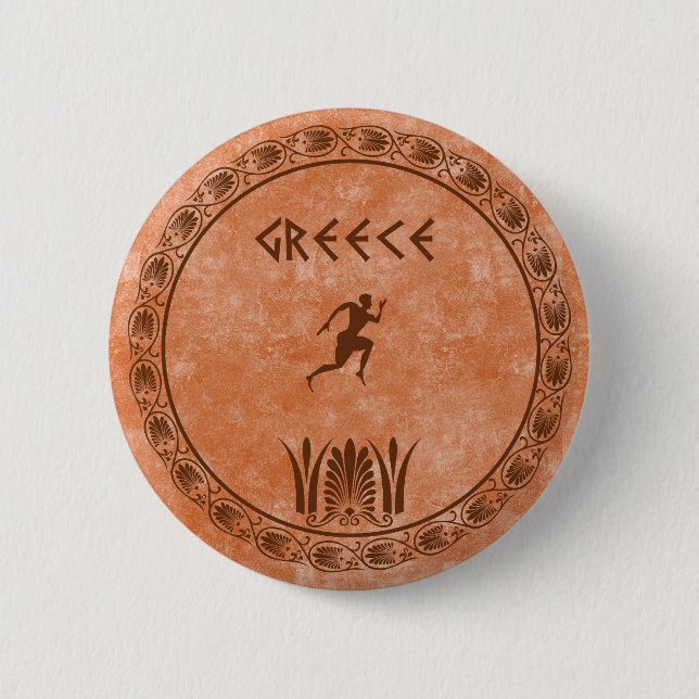 Chapa Redonda De 5 Cm diseño griego del círculo (Anverso)