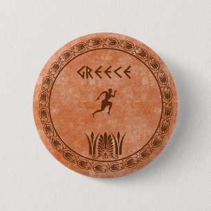 Chapa Redonda De 5 Cm diseño griego del círculo