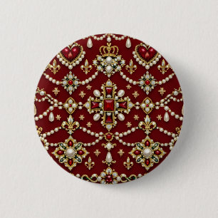 Chapa Redonda De 5 Cm Diseño inspirado en María Reina de Escocia Joyas M