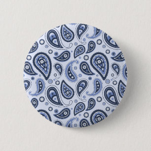 Chapa Redonda De 5 Cm Diseño Intrincado de Estampado Floral Paisley