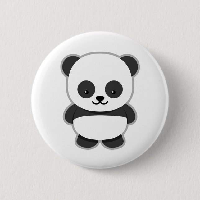 Chapa Redonda De 5 Cm Diseño lindo de panda  (Anverso)