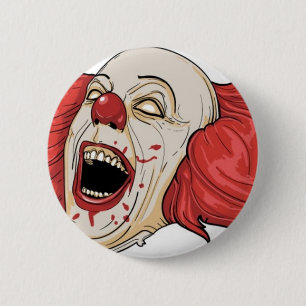 Chapa Redonda De 5 Cm Diseño malvado del payaso
