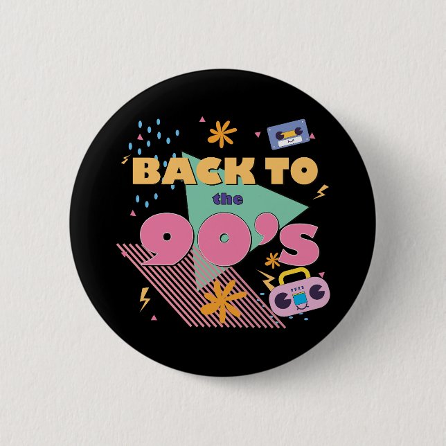 Chapa Redonda De 5 Cm Diseño nostalgia lúdico (Anverso)