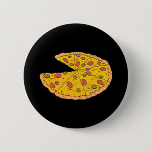Chapa Redonda De 5 Cm Diseño Personalizado Yummy Sliced Pizza