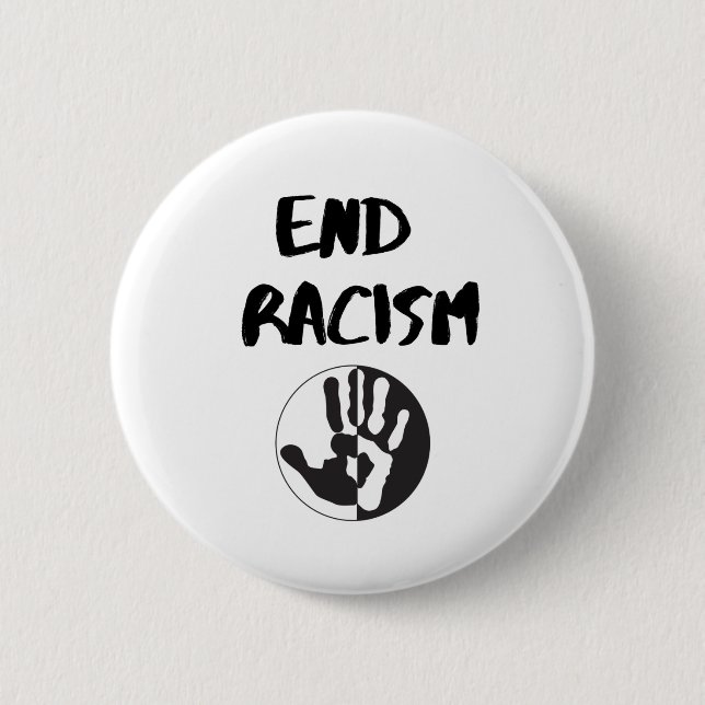 Chapa Redonda De 5 Cm Diseño racista para activistas contra el racismo,  (Anverso)
