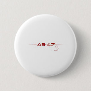 Chapa Redonda De 5 Cm Diseño retro futurista Trump 45 47