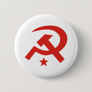 Chapa Redonda De 5 Cm Diseño soviético del martillo y de la hoz