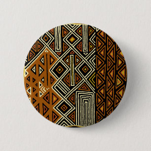 Chapa Redonda De 5 Cm Diseño Tribal Africano Kuba
