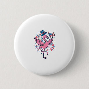 Chapa Redonda De 5 Cm Diseño vectorial de fuegos artificiales de flamenc