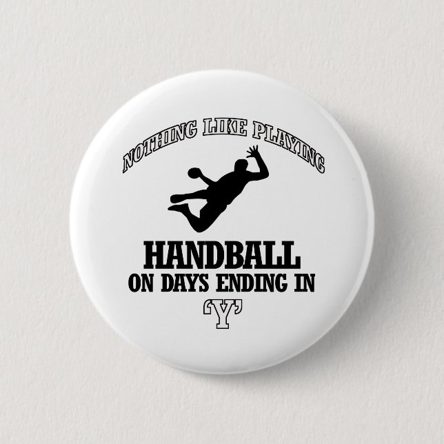 Chapa Redonda De 5 Cm diseños del balonmano (Anverso)