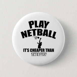 Chapa Redonda De 5 Cm Diseños del jugador del Netball