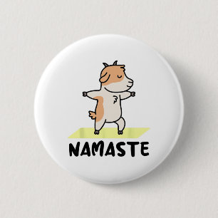 Chapa Redonda De 5 Cm Diseños divertidos de animales de yoga - Namaste -