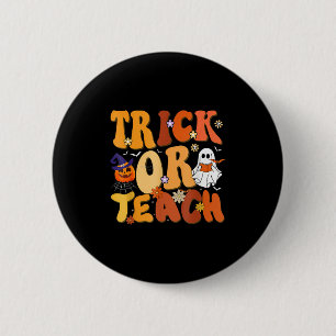 Chapa Redonda De 5 Cm Disfraces de Halloween Trick Or Teach Boo Profesor