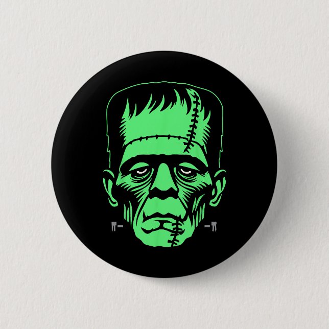 Chapa Redonda De 5 Cm Disfraces Frankenstein Monster Halloween (Anverso)