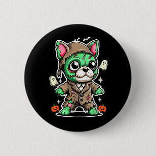 Chapa Redonda De 5 Cm Disfraz de cachorro zombie lindo para Halloween - 