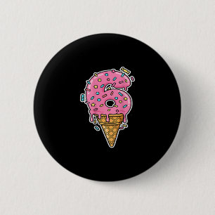 Chapa Redonda De 5 Cm Disfraz de camiseta número 6 adulto rosa para muje