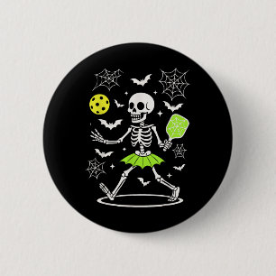 Chapa Redonda De 5 Cm Disfraz de Halloween con pelotas, Skelet de tempor