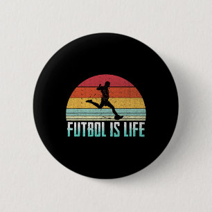 Chapa Redonda De 5 Cm Disfraz de jugador de fútbol retro vintage Futbol