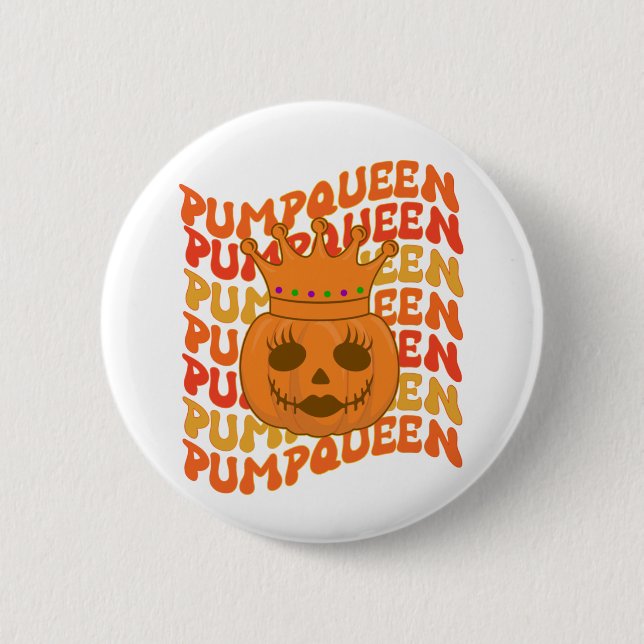Chapa Redonda De 5 Cm Disfraz de pareja PumpQueen Halloween (Anverso)