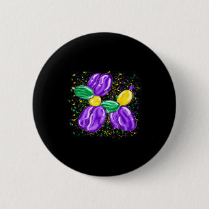 Chapa Redonda De 5 Cm Disfraz de perro con globos de Mardi Gras con cuen