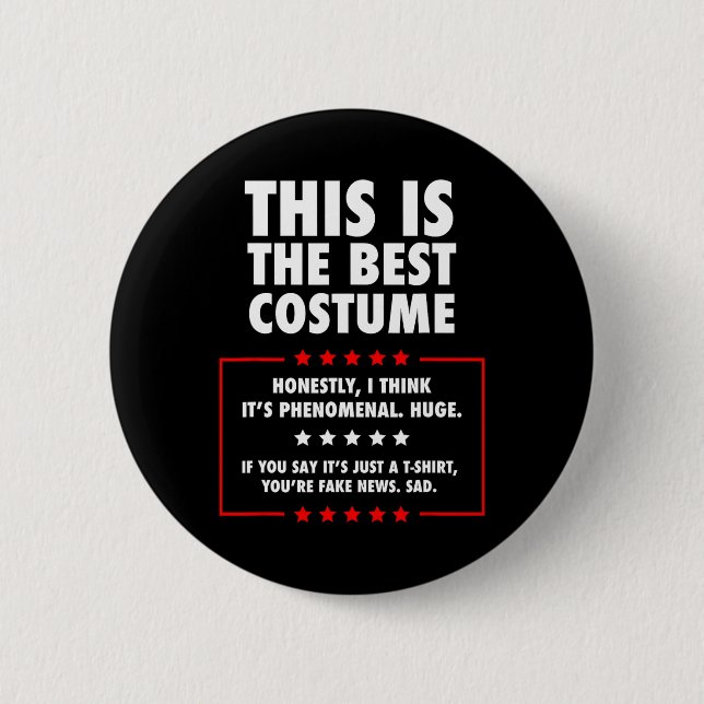 Chapa Redonda De 5 Cm Disfraz de Trump Halloween (Anverso)