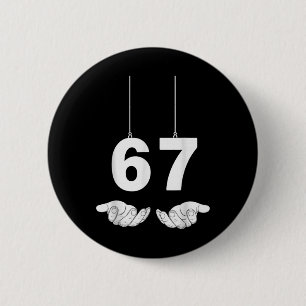 Chapa Redonda De 5 Cm Disfraz divertido meme 67 Seis Siete Halloween Gen