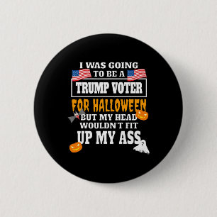 Chapa Redonda De 5 Cm Disfraz divertido pro Biden anti Trump anti republ
