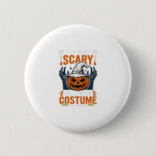 Chapa Redonda De 5 Cm Disfraz espantoso de Halloween Camiseta de sombrer