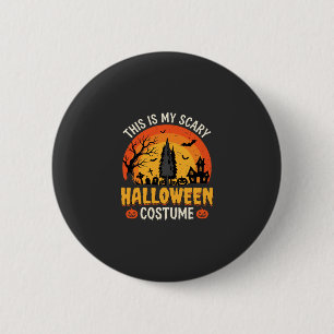 Chapa Redonda De 5 Cm Disfraz espeluznante de Halloween con diseño vinta