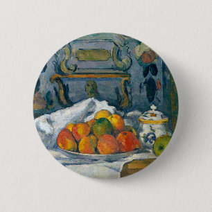 Chapa Redonda De 5 Cm Dish of Apples Paul Cezanne Famosa Visual Arts Pos