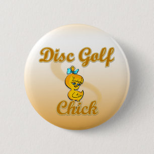 Chapa Redonda De 5 Cm Disk Golf Chick