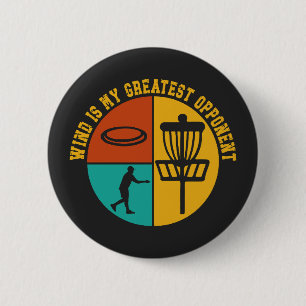 Chapa Redonda De 5 Cm Disk Golf Funny Design Retro Disc Golf