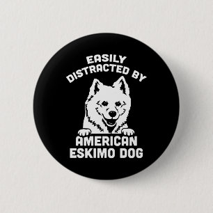 Chapa Redonda De 5 Cm Distraído Fácilmente Por Los Perros Eskimo Estadou