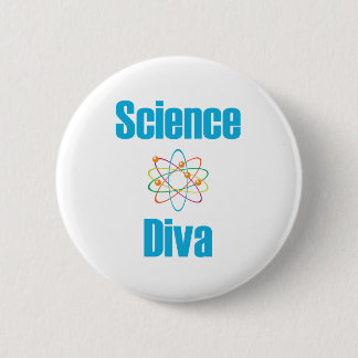 Chapa Redonda De 5 Cm Diva atómica de la ciencia