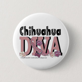 Chapa Redonda De 5 Cm DIVA de la chihuahua