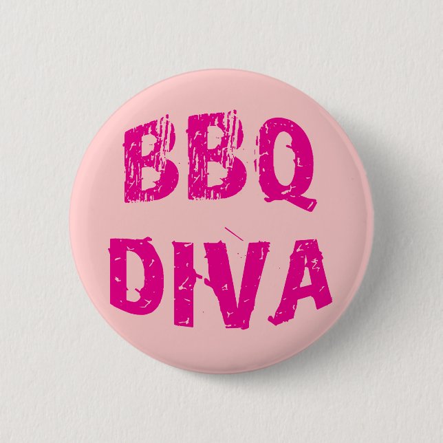 Chapa Redonda De 5 Cm Diva del Bbq (Anverso)