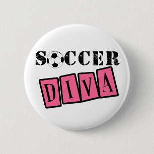 Chapa Redonda De 5 Cm Diva del fútbol