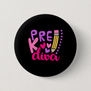 Chapa Redonda De 5 Cm Diva preescolar para niños