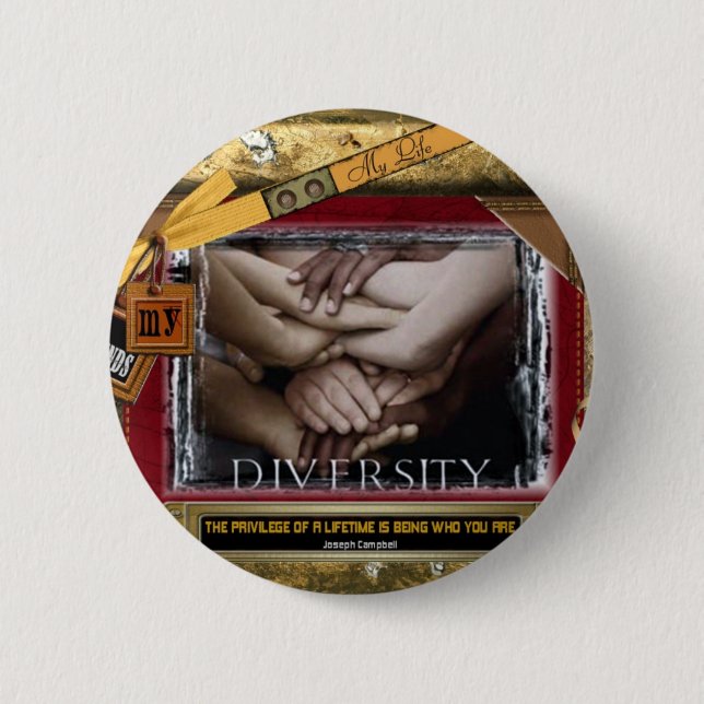 Chapa Redonda De 5 Cm Diversidad (Anverso)
