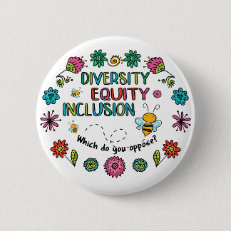 Chapa Redonda De 5 Cm Diversidad Equidad Inclusión