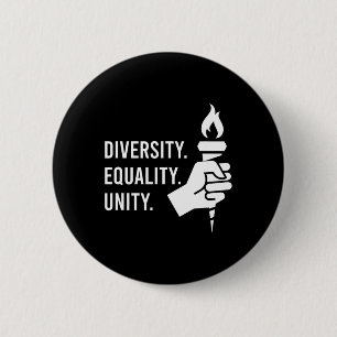 Chapa Redonda De 5 Cm Diversidad. Igualdad. Unidad. Una feminista
