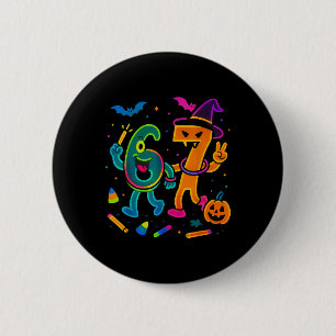 Chapa Redonda De 5 Cm Diversión 67 Meme Glow Estilo Halloween 6 7 