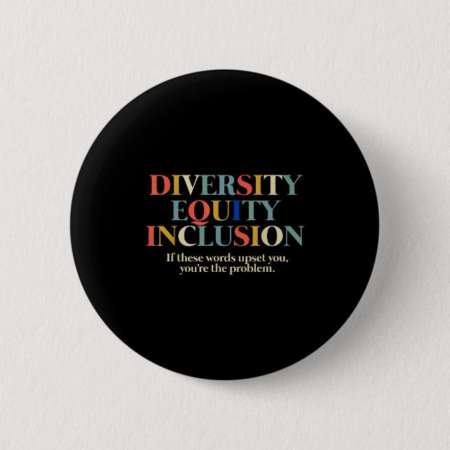 Chapa Redonda De 5 Cm Diversity Equity Inclusion  (Anverso)