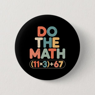 Chapa Redonda De 5 Cm Divertida ecuación matemática escolar de 100 días